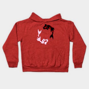 koi fishes ying-yang Kids Hoodie